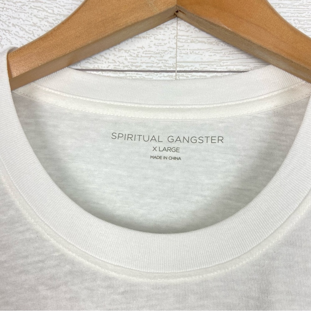 NWT SPIRITUAL GANGSTER Grateful Crop Relaxed Tank Top White XL Comfy Active - Picture 4 of 5